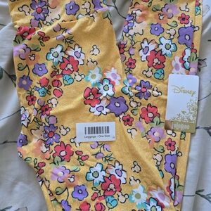 LuLaRoe Disney Floral Leggings - Yellow and Multicolor